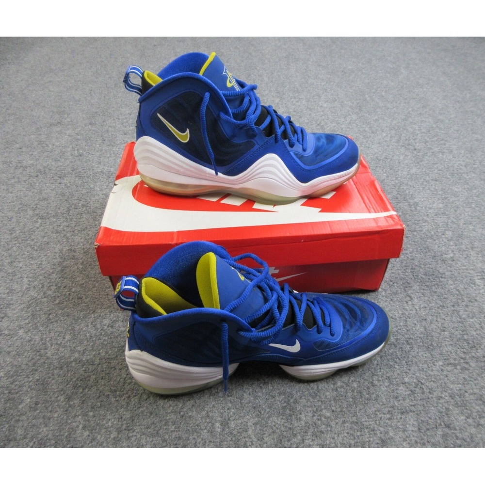 Nike Air Penny 5 Shoes Mens Size 10 Blue Chips Sneakers‎ 537331-402